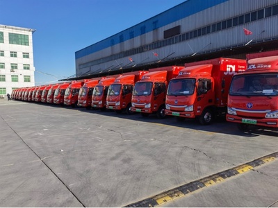 開(kāi)門(mén)紅！福田智藍(lán)新能源170臺(tái)物流車(chē)交付京東物流，助力北京綠色物流升級(jí)